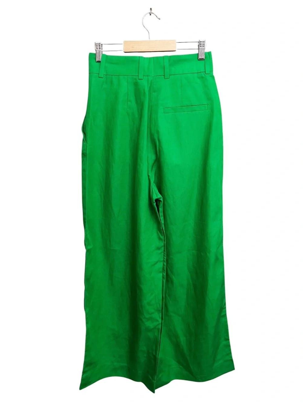 NWT COS High Waisted Wide Leg Trouser Pants Green